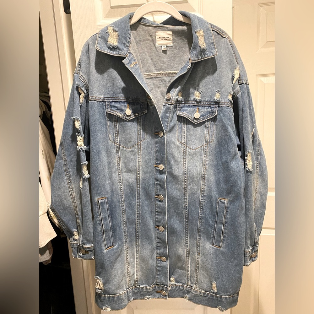 Active USA Tunic-Length Denim Jacket